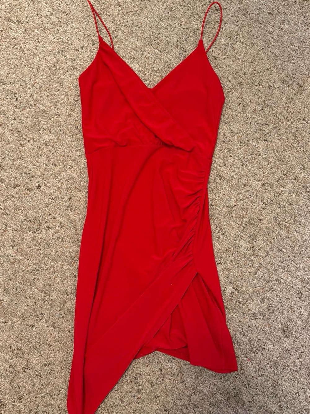 Boohoo Red Spaghetti-Strap Mini Bodycon Dress